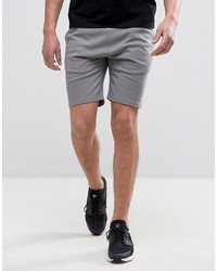 Asos Jersey Skinny Shorts In Gray