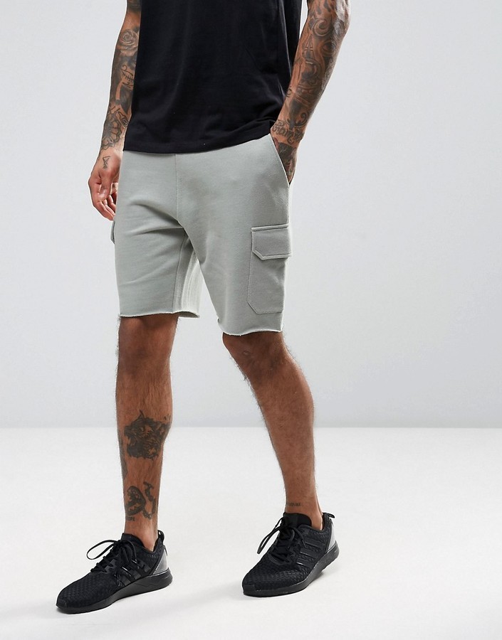 Jersey Shorts With Cargo Pockets 