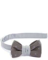 Grey Silk Bow-tie