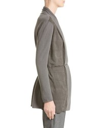 Fabiana Filippi Suede Trim Wool Silk Cashmere Cardigan