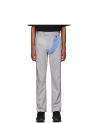 Xander Zhou Grey Satin Trousers