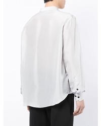 Giorgio Armani Band Collar Silk Shirt