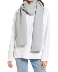 Open Edit Wool Cashmere Scarf In Grey Silk At Nordstrom