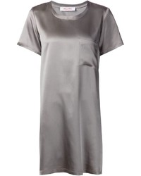 Grey Silk Shift Dress