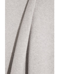 Equipment Miller Ribbed Cotton Silk And Cashmere Blend Tank Gray
