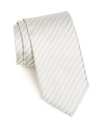 Canali Woven Silk Tie Grey Regular