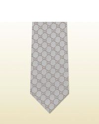 Gucci Gg Pattern Silk Jacquard Tie