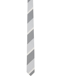 Thom Browne Gray Stripe Tie