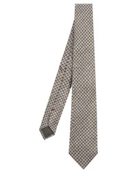 Brunello Cucinelli Hounds Tooth Wool And Silk Blend Tie