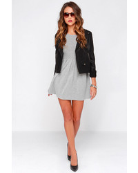 Everly Keen About You Heather Grey Skater Dress