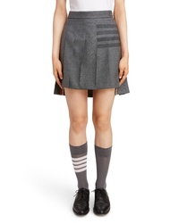 Thom Browne 4 Bar Pleated Twill Miniskirt