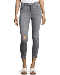 J Brand Alana High Rise Crop Skinny Jeans Gray