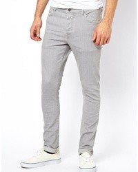 Asos Super Skinny Jeans In Mid Gray