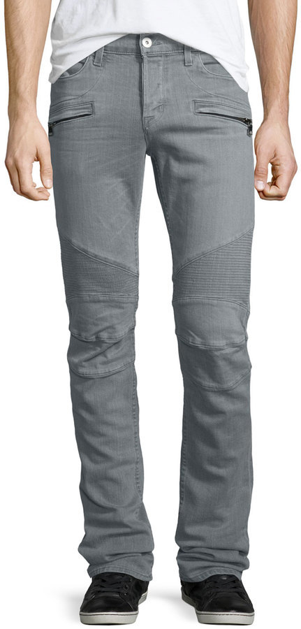 grey moto jeans