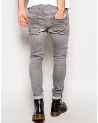 Asos Brand Super Skinny Jeans With Rips
