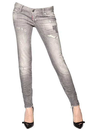 DSquared Skinny Stretch Cotton Denim Jeans, $670 | LUISAVIAROMA | Lookastic