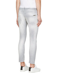 DSQUARED2 Grey Distressed Sexy Twist Jeans
