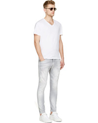 DSQUARED2 Grey Distressed Sexy Twist Jeans