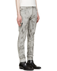 Saint Laurent Grey Original Low Waisted Skinny Jeans