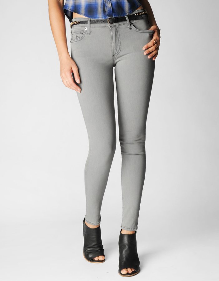 Mode Spijkerbroeken Skinny jeans True Religion Skinny jeans wit-lichtgrijs gestippeld casual uitstraling 