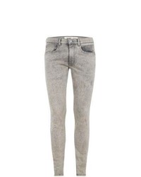 New Look Grey Acid Wash Skinny Jeans