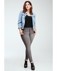 Forever 21 Plus Size Faded Skinny Jeans
