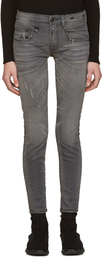 R 13 R13 Grey Boy Skinny Jeans 345 SSENSE Lookastic