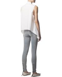 Acne Studios Skinny Jeans With Back Ankle Zip Gray
