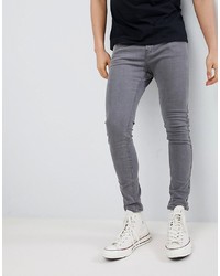 Bershka Super Skinny Fit Jeans In Grey