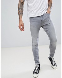 LDN DNM Super Skinny Spray On Jeans In Grey