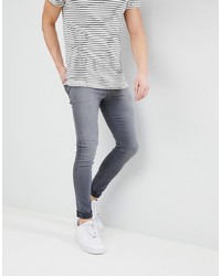 ASOS DESIGN Super Spray On Jeans In Washed Grey