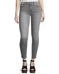 7 For All Mankind The Skinny Mid Rise Faded Jeans