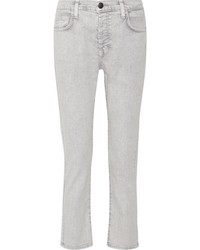 Current/Elliott The Slouchy Skinny Cropped Jeans Gray