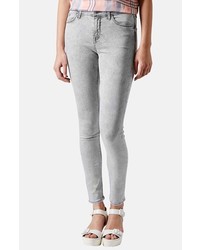 Topshop Moto Leigh Skinny Ankle Jeans Grey Size 28