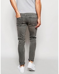 ONLY & SONS Washed Gray Jeans In Super Skinny Fit