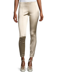 The Row Cosso Skinny Satin Ankle Pants