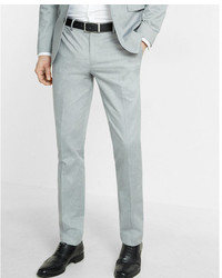 Express Skinny Innovator Gray Cotton Oxford Suit Pant