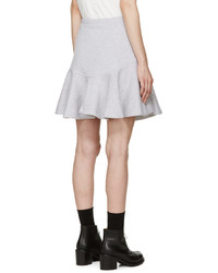 Kenzo Grey Brushed Cotton Miniskirt
