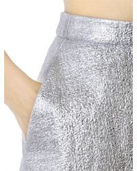 Markus Lupfer Metallic Foiled Tweed Skirt