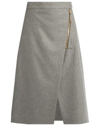 Acne Studios Panna Zip Up A Line Skirt