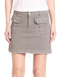 7 For All Mankind Utility Pocket Mini Skirt With Raw Hem