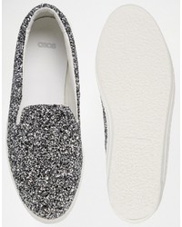 Asos Collection Doodle Slip On Sneakers