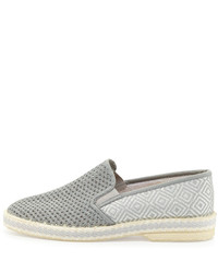 Jacques Levine Leucate Woven Slip On Loafer Gray