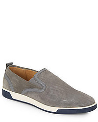 Cole Haan Quincy Perforated Suede Slip On Sneakers