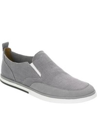 Rockport Weekend Style Slip On Grey Linen Slip On Shoes