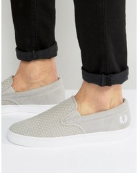 Men's Grey Slip-on Sneakers by Fred 