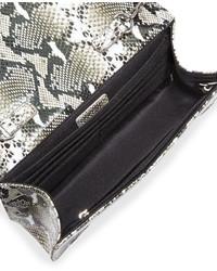 St. John Collection Python Embossed Crossbody Bag Gray