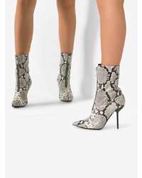 Unravel Project 100mm Snake Print Ankle Boots