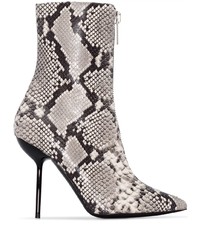 Unravel Project 100mm Snake Print Ankle Boots