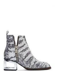 Jeffrey Campbell Boone Bootie Silver Snake